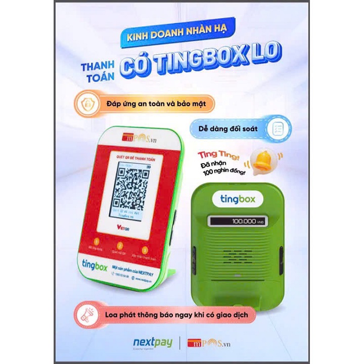 (CHẮC NHIỀU NGƯỜI ĐANG CẦN) Loa thông minh Thế Hệ Mới TingBox- Loa đọc thông báo nhận tiền chuyển khoản QR cho mọi cửa hàng