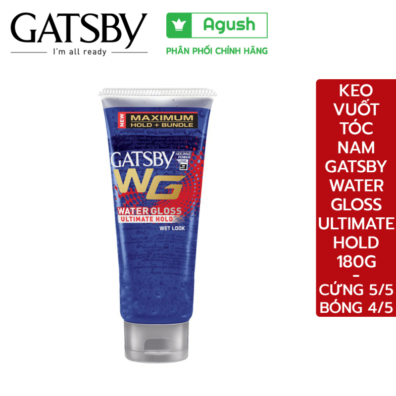 Keo vuốt tóc nam Gatsby Water Gloss Ultimate Hold Level 9 170G rất bóng siêu cứng vuốt tóc khô gốc nước dễ gội sạch thơm dịu giá rẻ