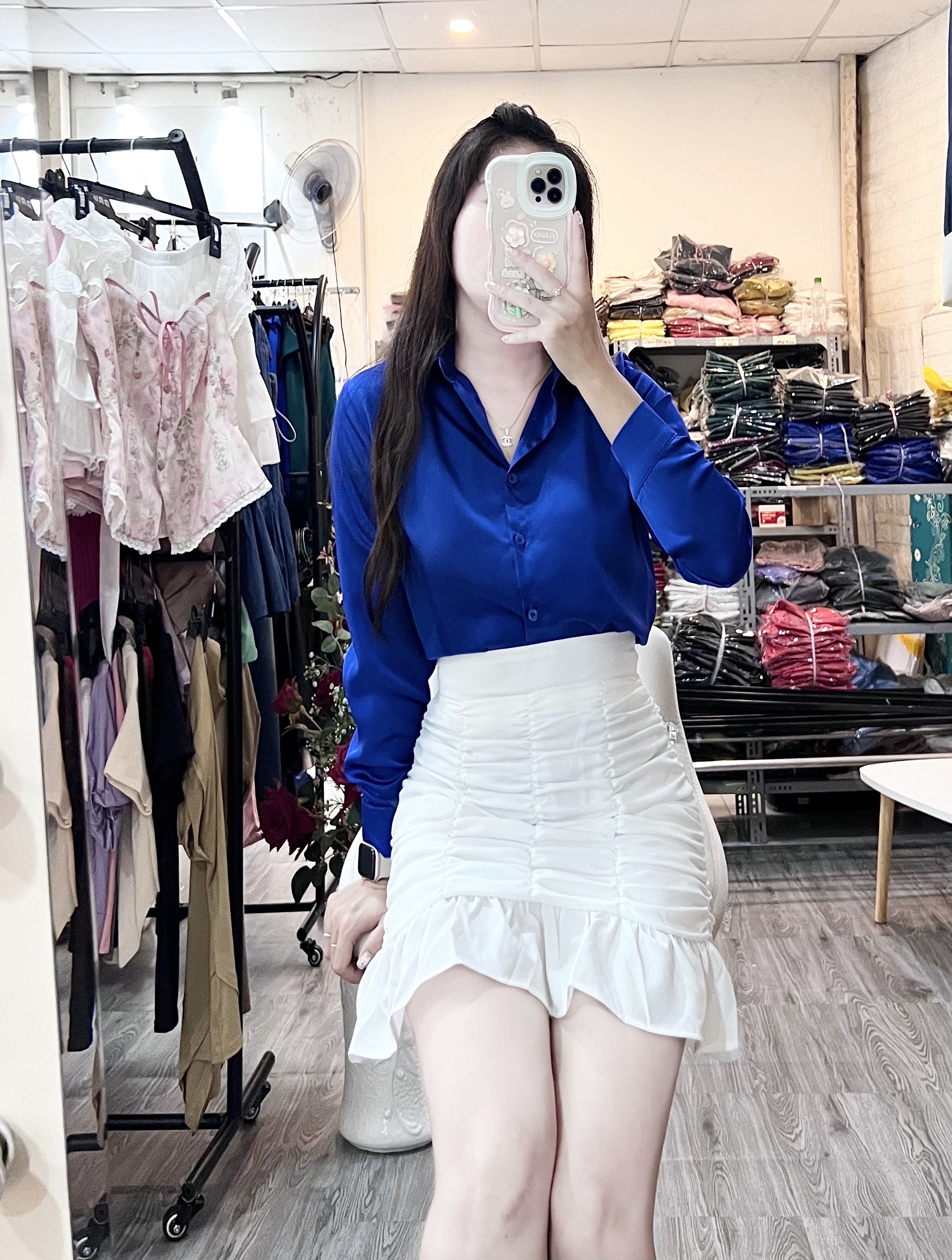 HÌNH THẬT 100% ÁO SƠ MI LỤA CAO CẤP ĐỦ SIZE