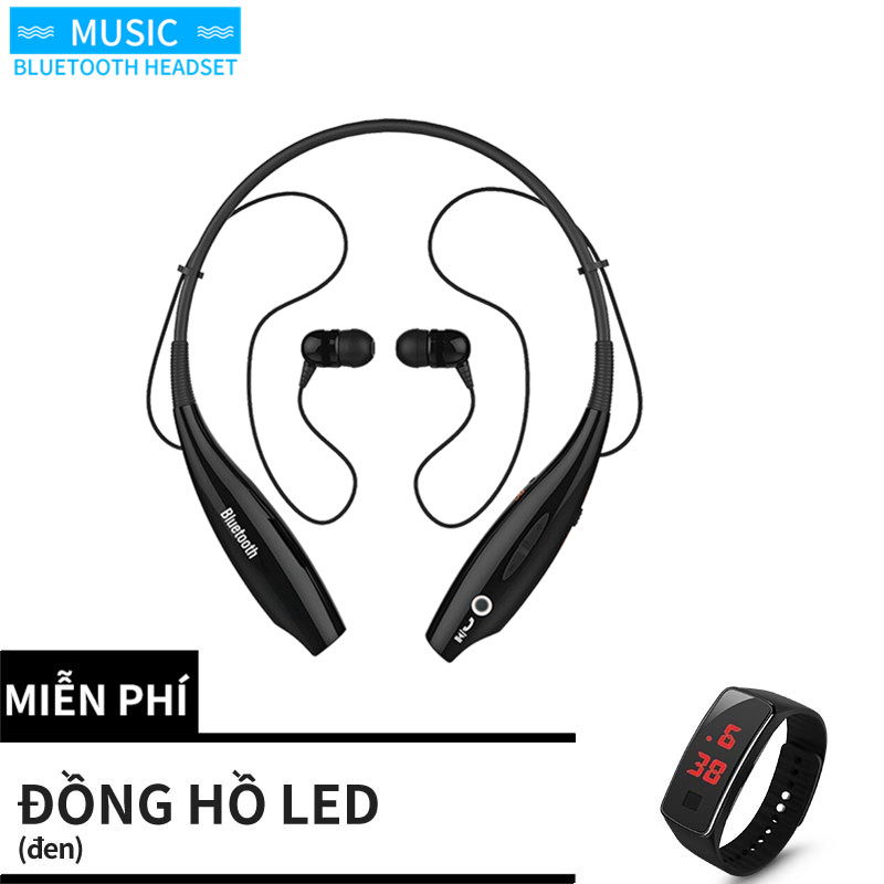 【Đồng hồ LED quà tặng】Tai Nghe Bluetooth 4.0 Từ Tính Tai Nghe Nhạc Tai Nghe Thể Thao Đeo Cổ Màn Hình Hiển Thị Năng Lượng Thời Gian Thực Có Mic Dành Cho
