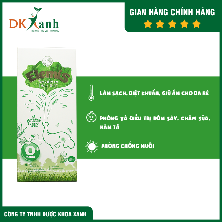 Sữa tắm thảo dược trẻ em Elemis 200ml - DK Pharma