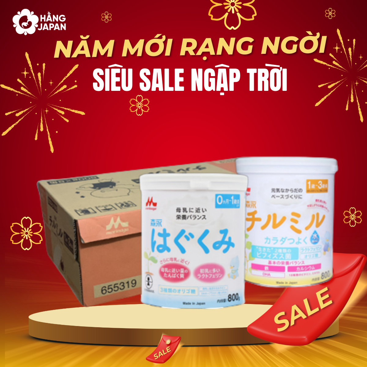 Sữa Morinaga lon 800gr - Hàng Nhật