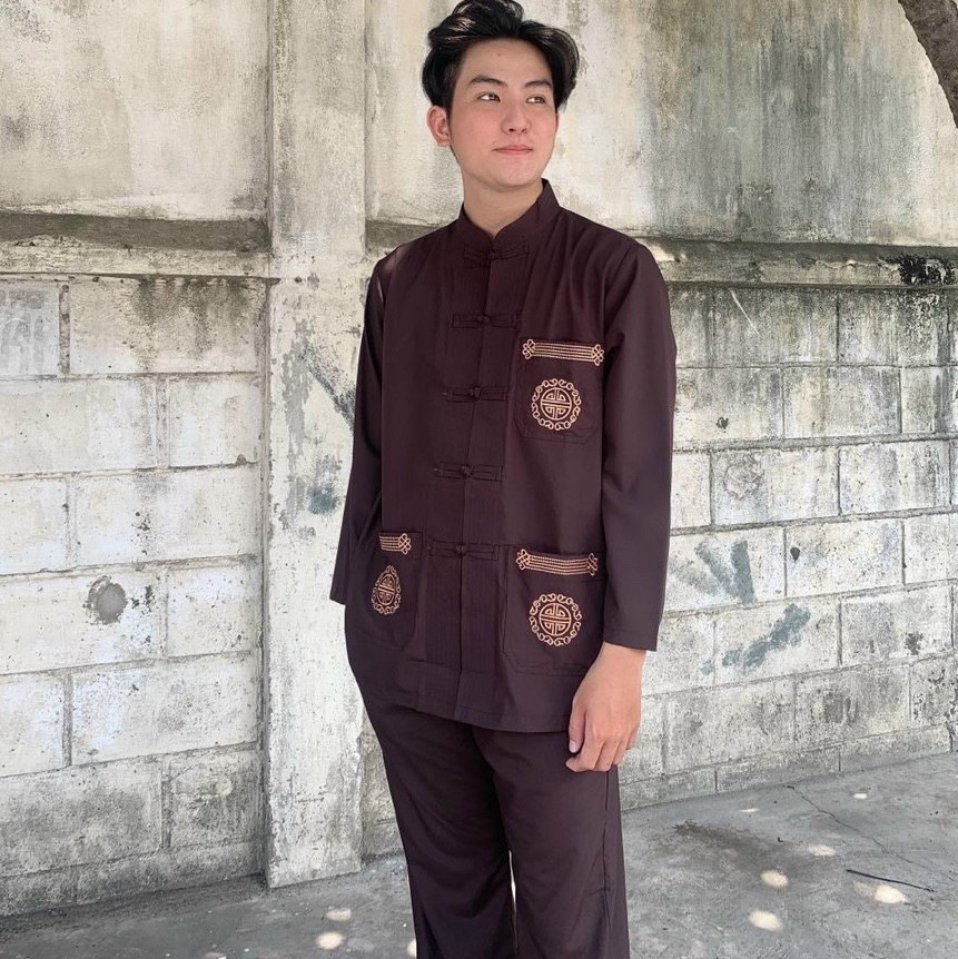 Trang phục truyền thống, Bộ quần áo mặc nhà, Quần áo Phật Tử nam, Đồ Lam đi Đi Chùa nam mẫu KAN05DB