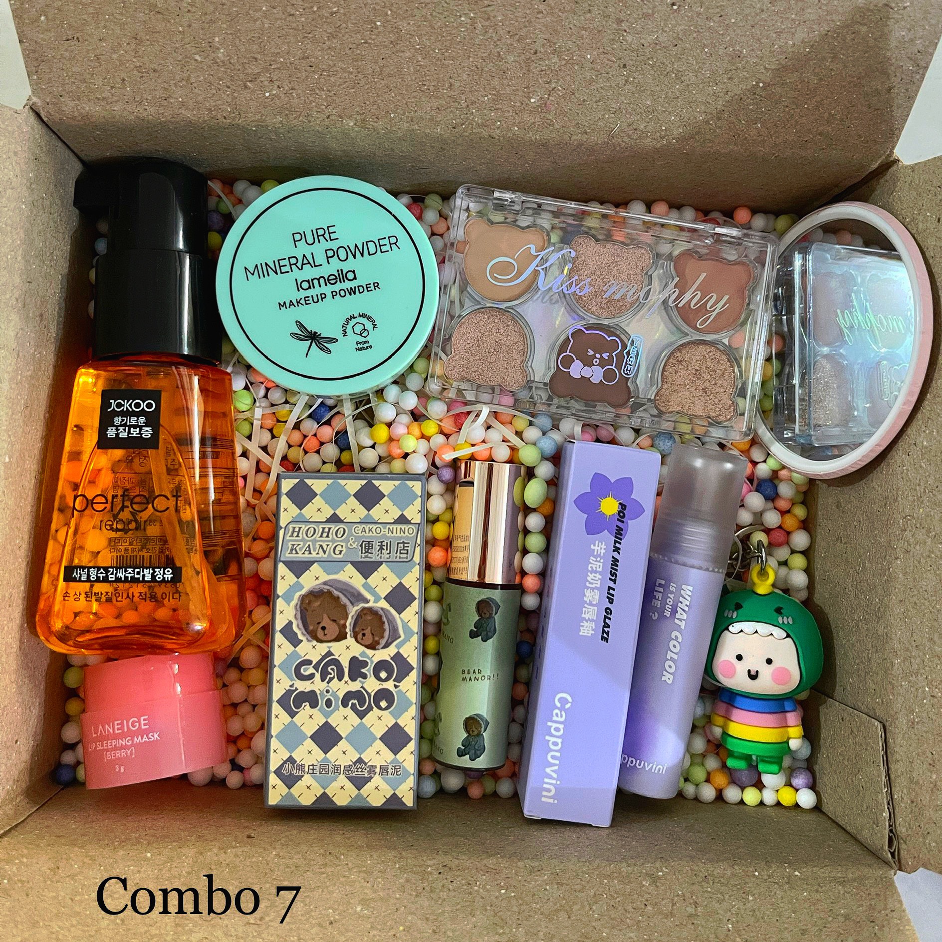 Combo quà hộp lớn tặng bạn gái nhiều món ý nghĩa - Combo quà makeup - Combo son tặng bồ