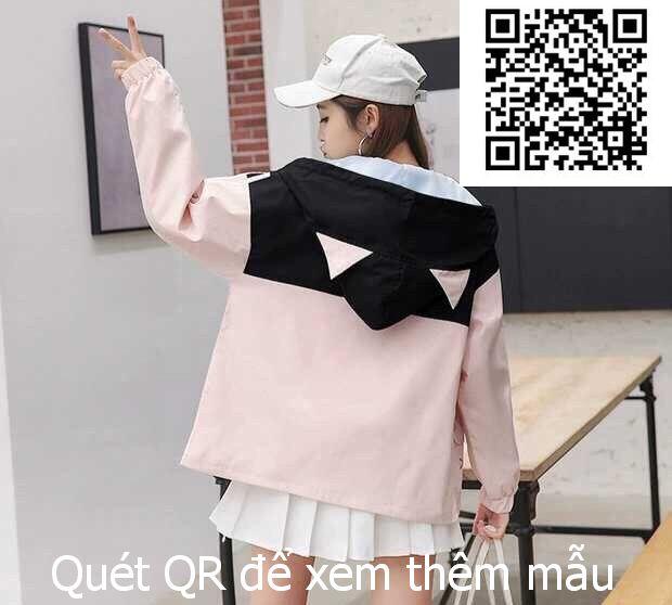 Áo khoác dù tai mèo dễ thương
