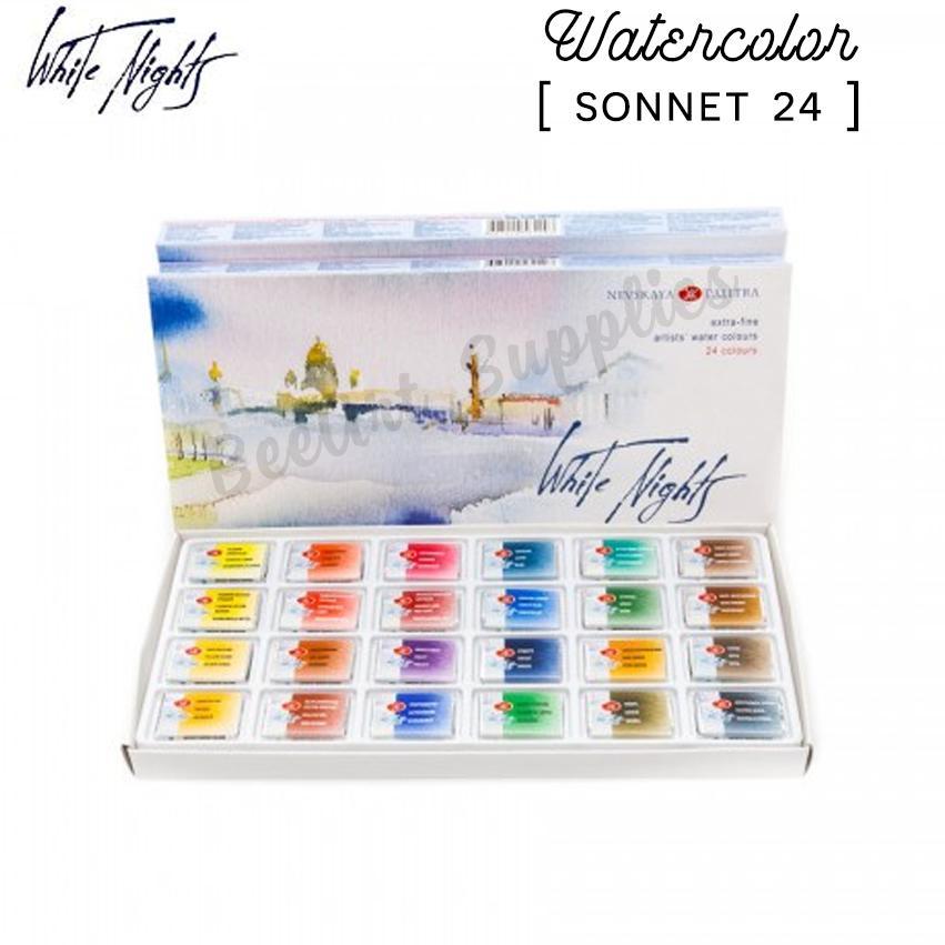 MÀU NƯỚC WHITENIGHT ( HỘP GIẤY 24 MÀU)
