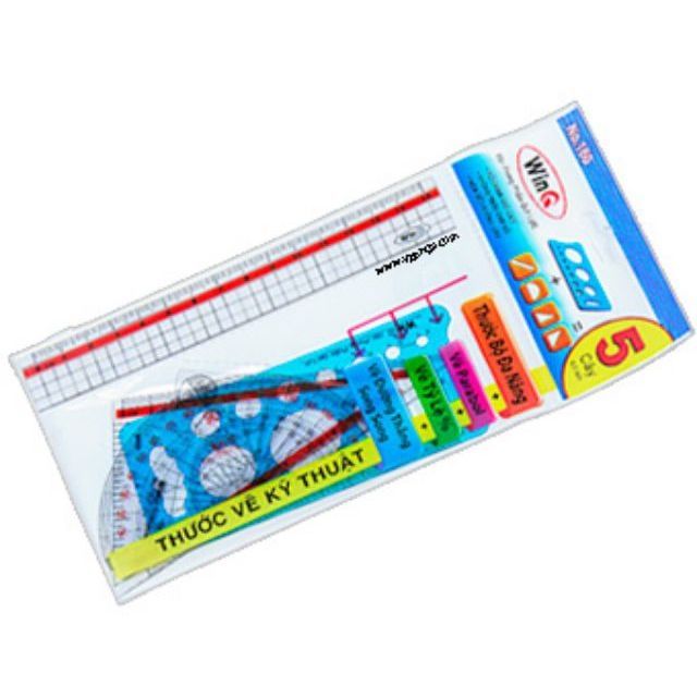 Bộ 5 thước vẽ kỹ thuật No.160