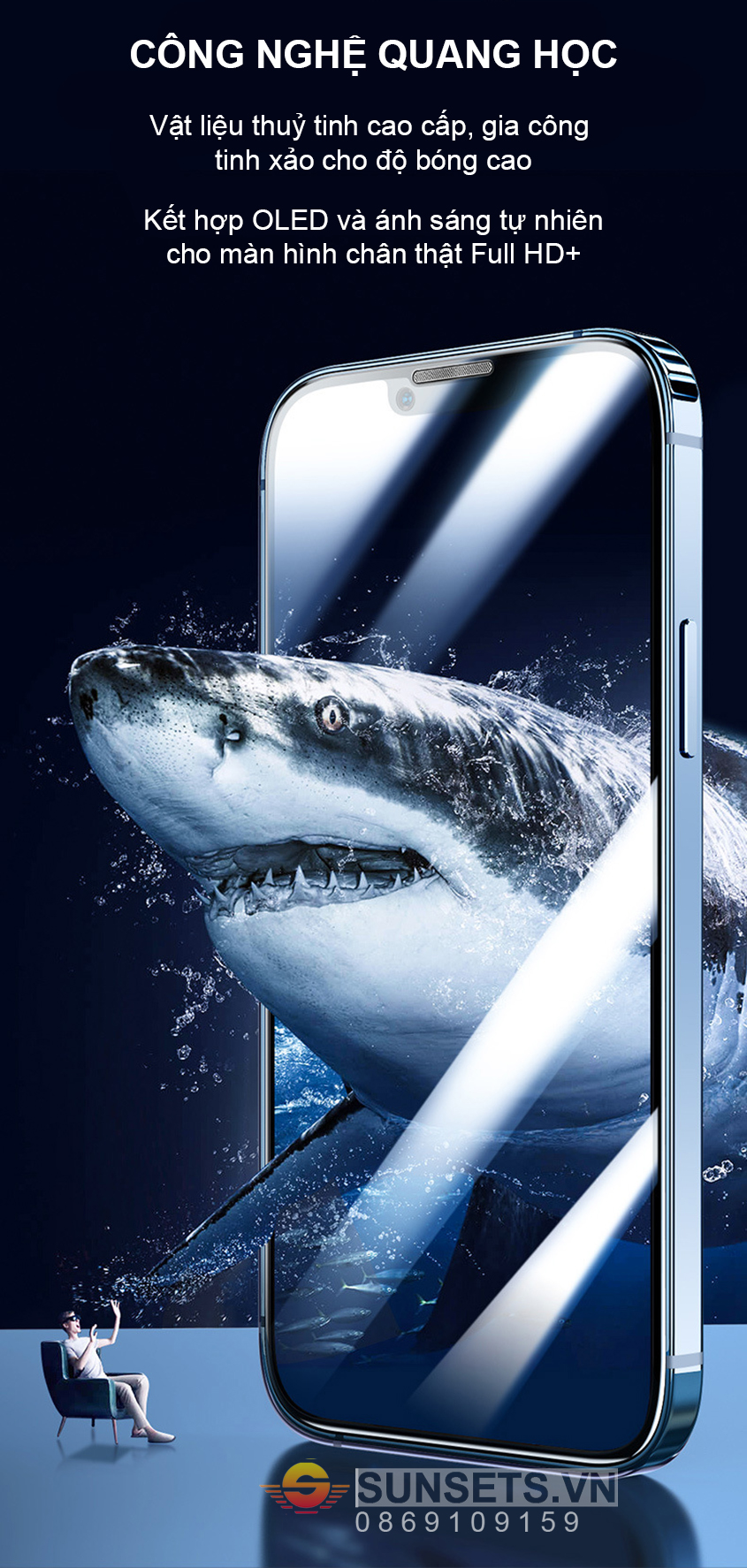 Kính cường lực iPhone 14 / 14 Plus/ 13 Pro Max