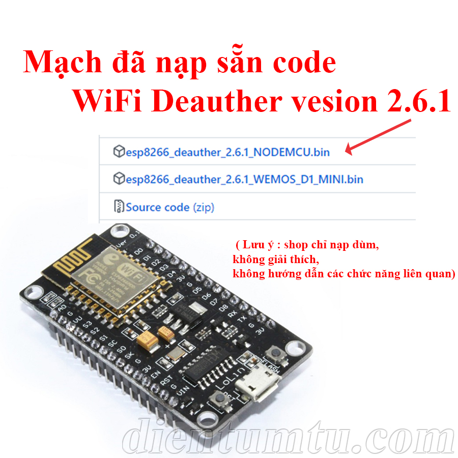 Module NodeMCU v3 CH340 - Kit RF Thu Phát Wifi ESP8266