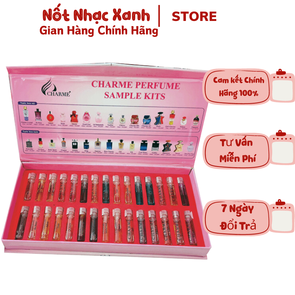 Bộ test nước hoa 30 mùi cha rme