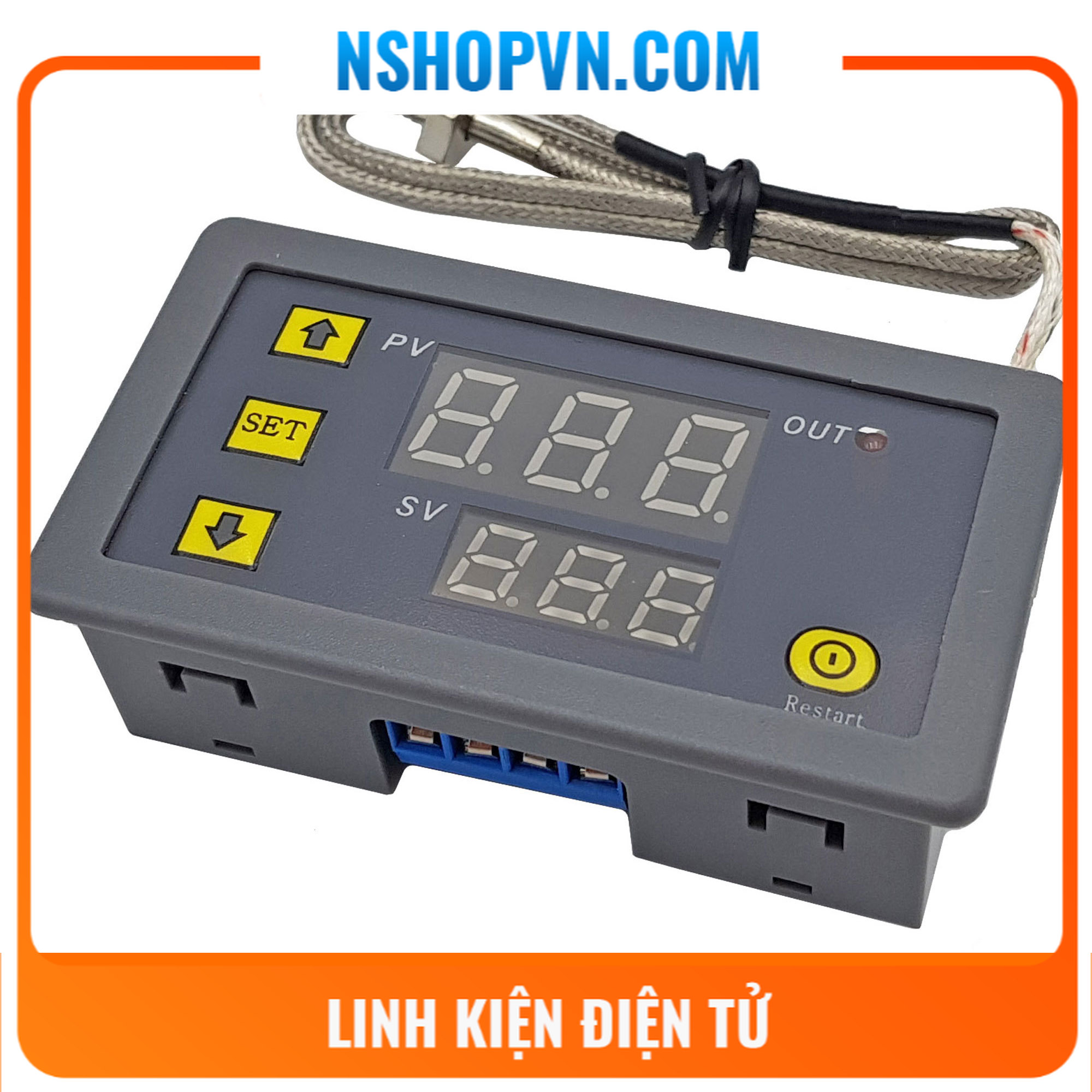 Bộ khống chế nhiệt độ Type-K 500 độ C 12VDC / 220VAC