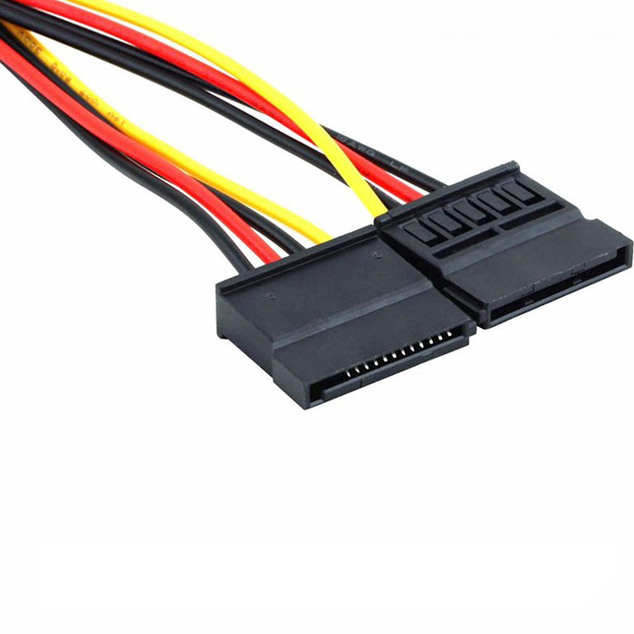 Cáp chia nguồn Molex IDE 4 pin ra 2 SATA 20cm