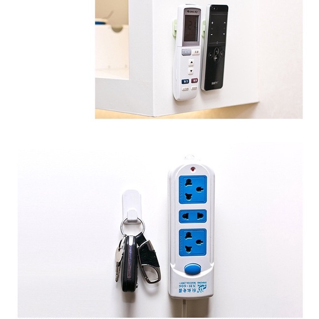 Móc Dán Tường Treo Điều Khiển Móc Gài Treo Đồ Đa Năng Nhựa ABS
