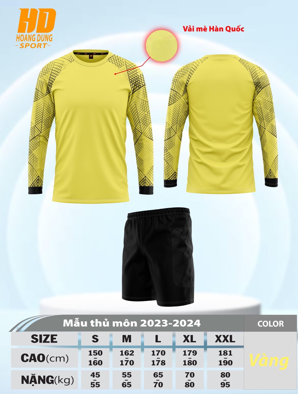 Bộ Quần Áo Thủ Môn Tay Dài Thun Lạnh Cao Cấp - Hcsport - Mixasale