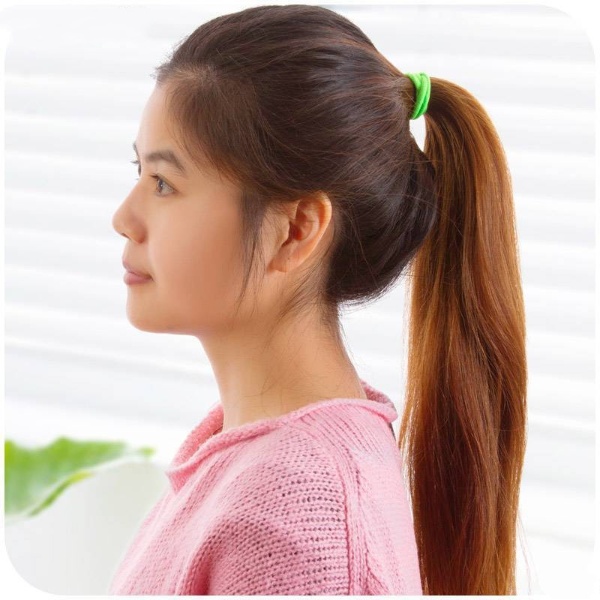 Set 10 Cái Dây Cột Tóc , Dây Thun Cột Tóc Trơn, Dây Buộc Tóc Co Giãn,Nhiều Màu