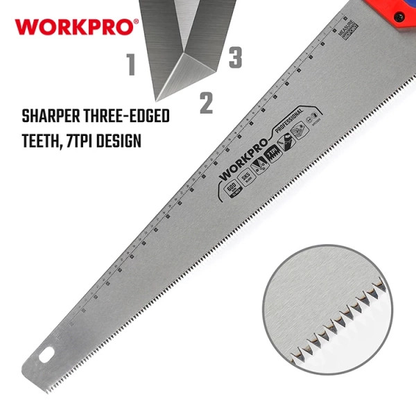 24" (600mm) Cưa gỗ (lưỡi bằng thép SK5) Workpro WP215009