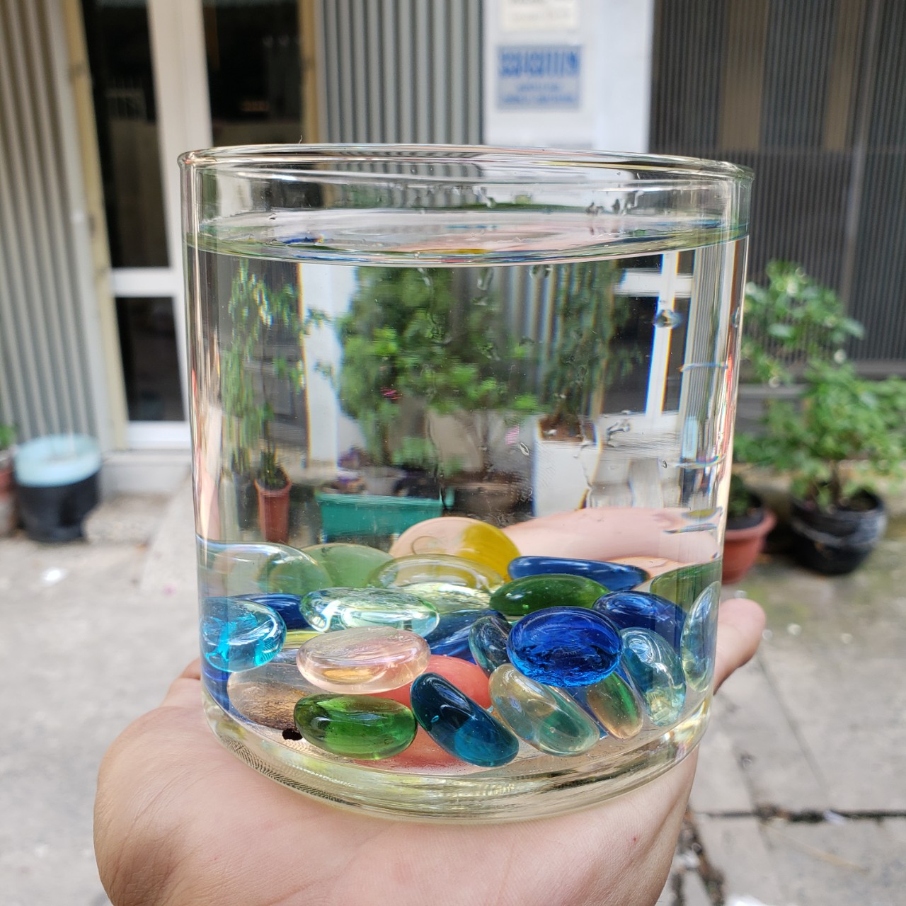 bể cá mini  trụ 10cm