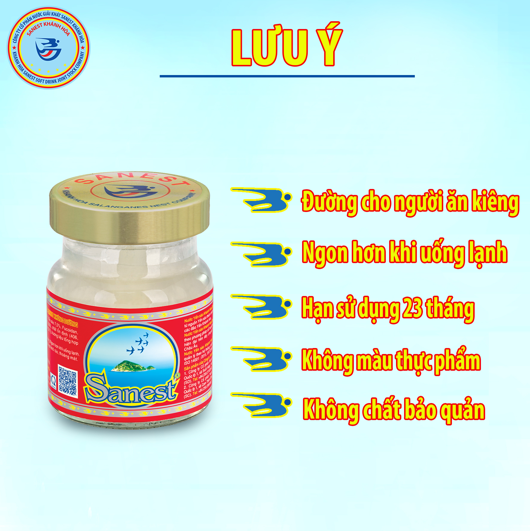 Nước Yến sào Khánh Hòa Sanest - Lọ 70ml