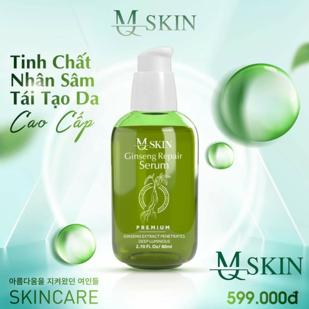 SERUM MQ SKIN THAY DA NHÂN SÂM PHIÊN BẢN CAO CẤP [ không sưng . không đỏ . xóa mụn nám tàn nhang sẹo rổ ] (80ml)