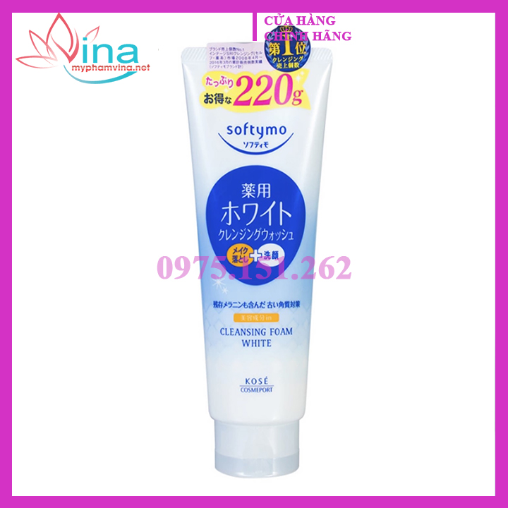 SỮA RỬA MẶT KOSE SOFTYMO CLEANSING GEL WHITE 210GR