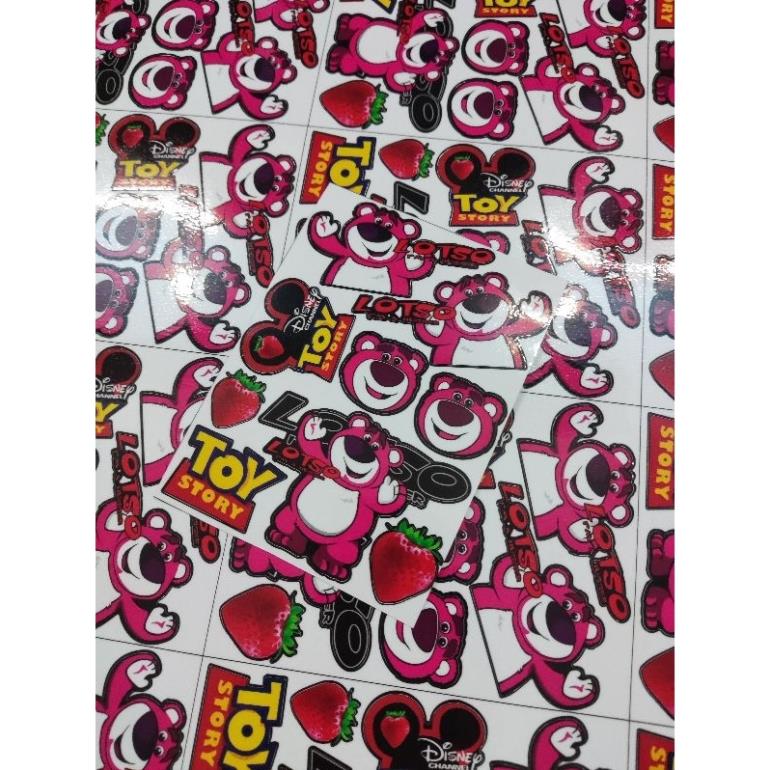Combo Nguyên Tấm Decal Gấu Dâu Losto Mini