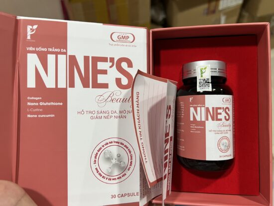 Viên uống trắng da mờ nám nines beauty 9 ngày đẹp chính hãng hộp 30 viên