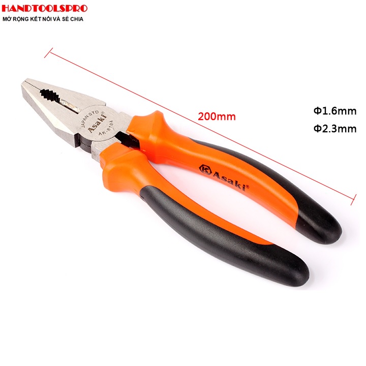 Kềm răng kiểu Đức 3 size 6" 7" 8" Asaki AK-8103