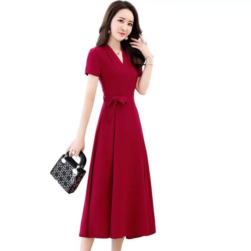 [HCM]ĐẦM XÒE TAY LỠ PHỐI DÂY THẮT EO SIÊU SANG
