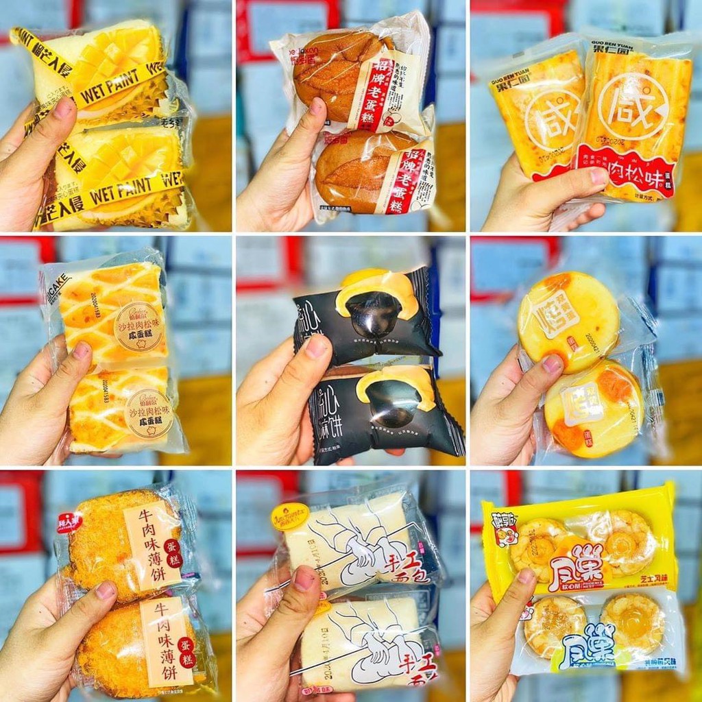 Bánh bông lan thập cẩm Đài Loan (  1kg khoảng 16-23 bánh )
