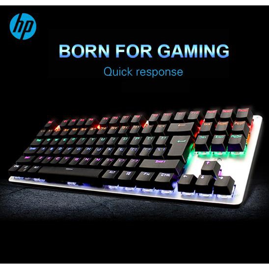 Bàn phím cơ blue swicth mini HP GK 200 đen Led (USB)