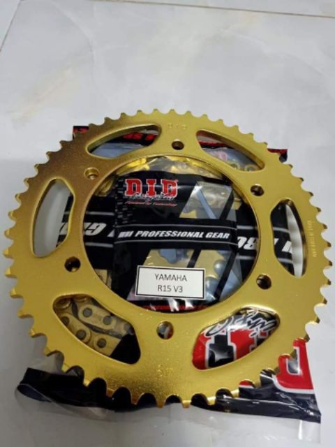 Nhông sên dĩa cho xe Yamaha r15 v3 - loại 10li và 12li Phốt Caosu Đệm