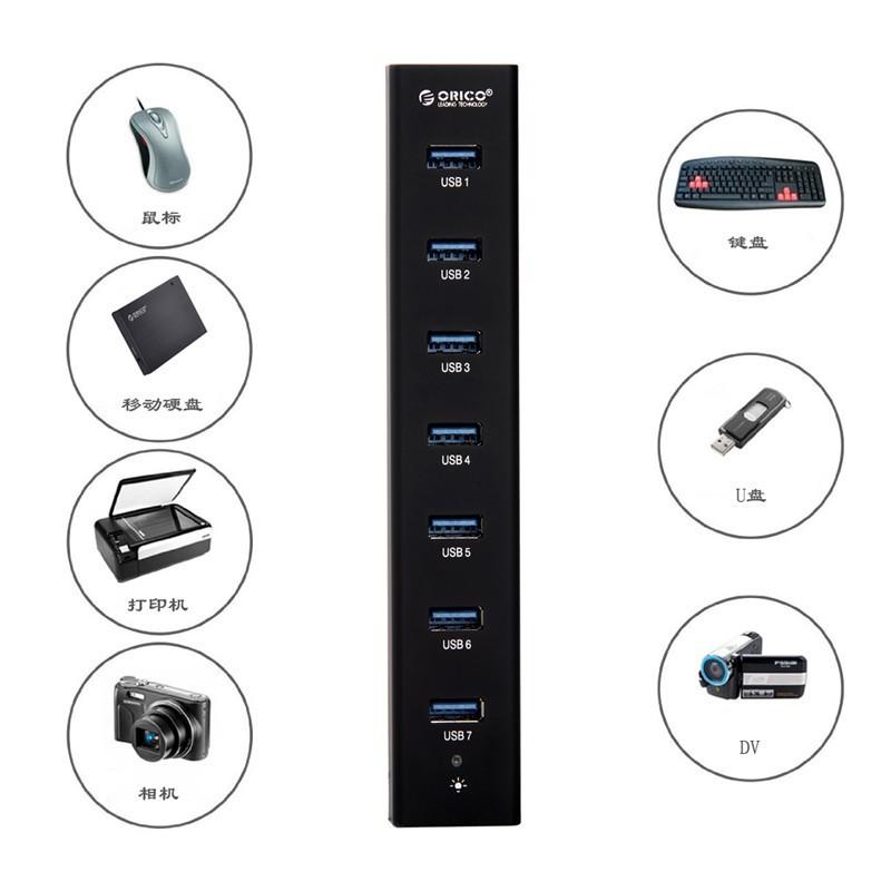 [HCM]Hub 7 Cổng Usb 3.0 Orico có nguồn phụ