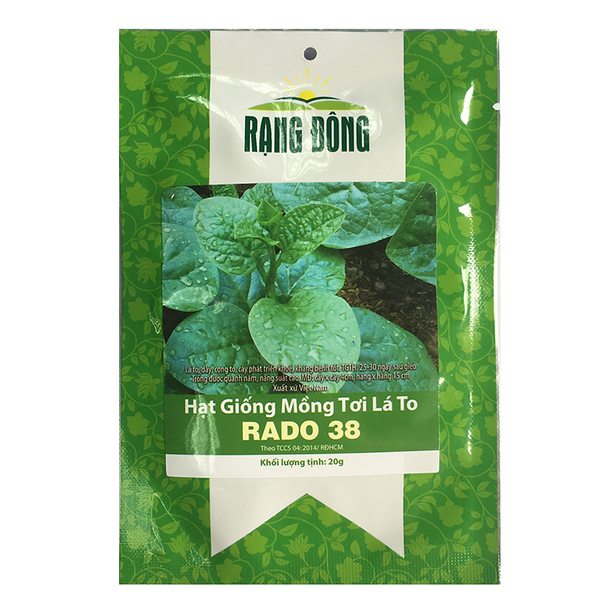 Hạt giống mồng tơi Rạng Đông Rado 38