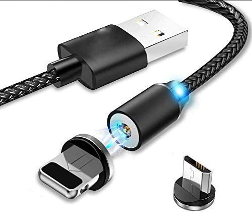 [Xả lỗ] Cable sạc dây dù 2in1 đầu nam châm X-cable 360 độ (lightning/microUSB)
