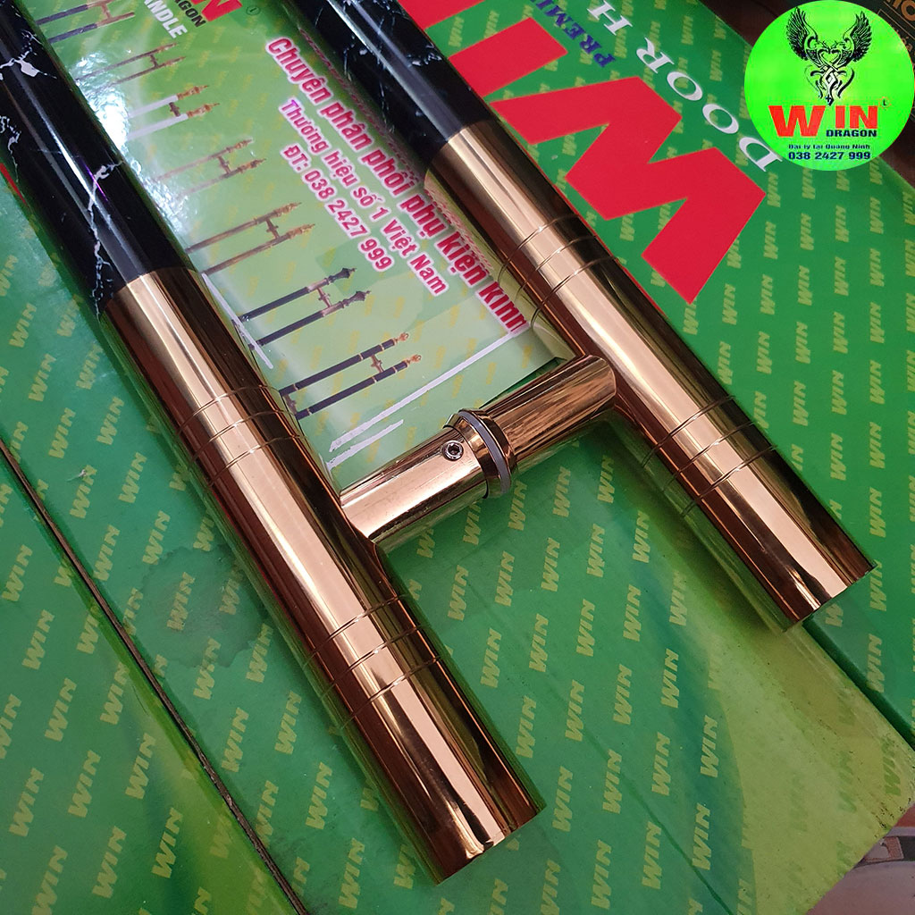 Tay nắm cửa inox vân đá đen vân mây