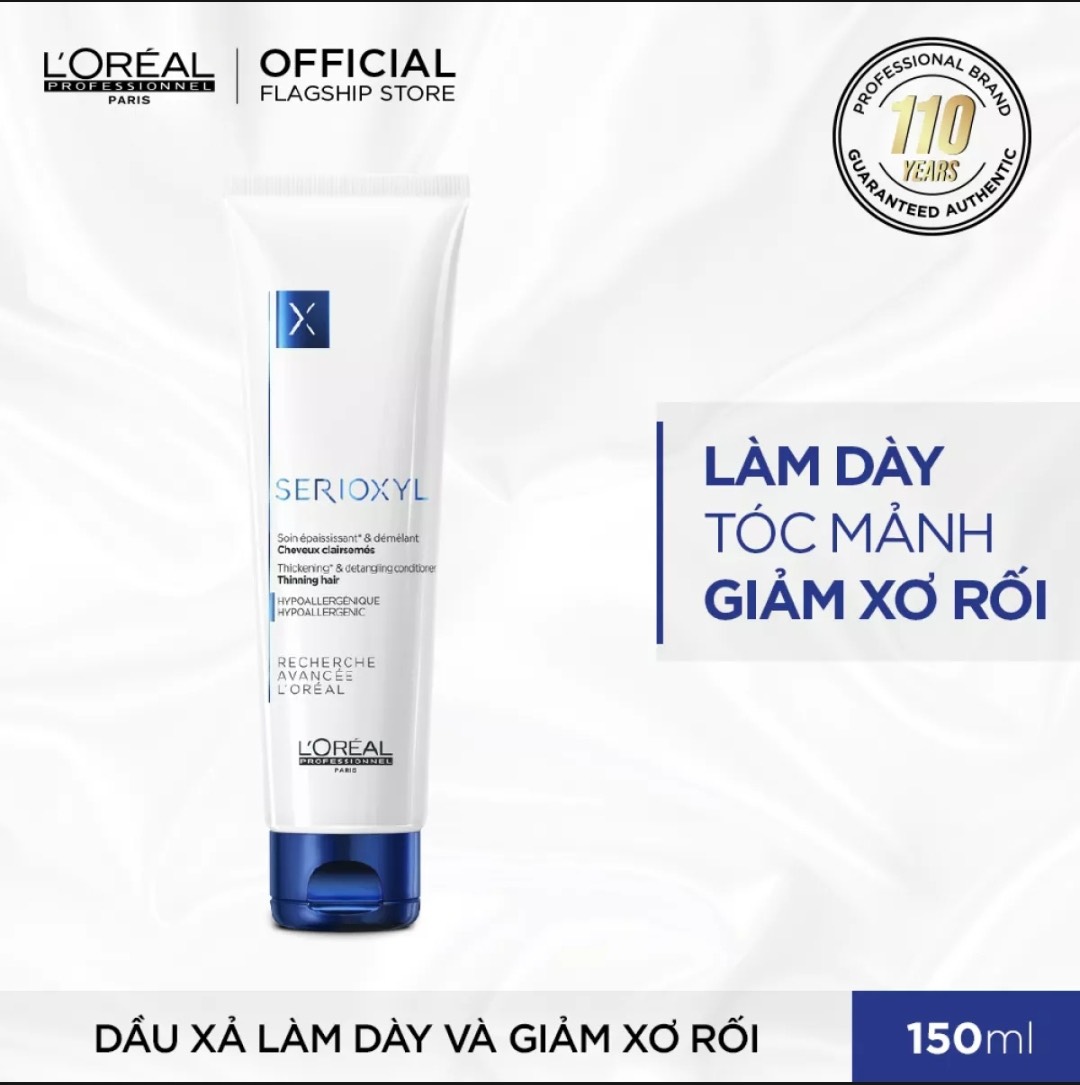 Dầu Gội L'Oréal Professionnel Làm Dày & Giúp Mọc Tóc 250ml Serioxyl GlucoBoost Clarifying Shampoo
