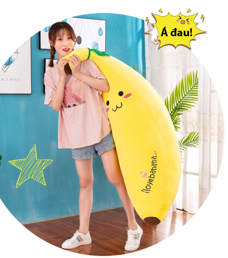 Gấu bông gối ôm hình trái chuối 1m – 1m2