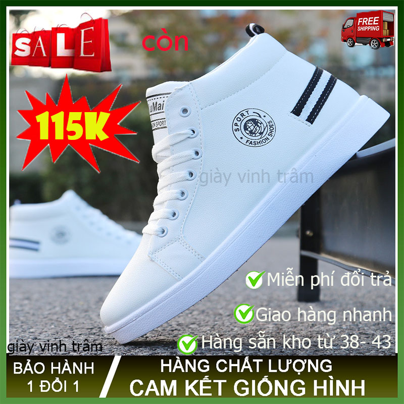 Giày Sneaker Thể Thao Cao Cổ CH Nam Nữ Đẹp 2020 Full Size 38 Đến 43 – GIÀY VINH TRÂM | Hàng Chất Lượng Loại 1 - Đế Mềm Chống Trượt - Thoáng Khí - Dễ Phối Đồ