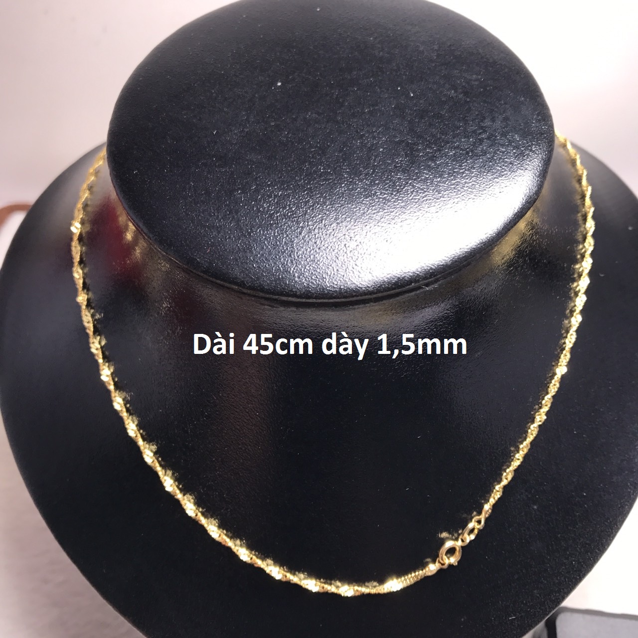 [Hoàn tiền 20%] Dây chuyền vàng tây kiểu xoắn MS58