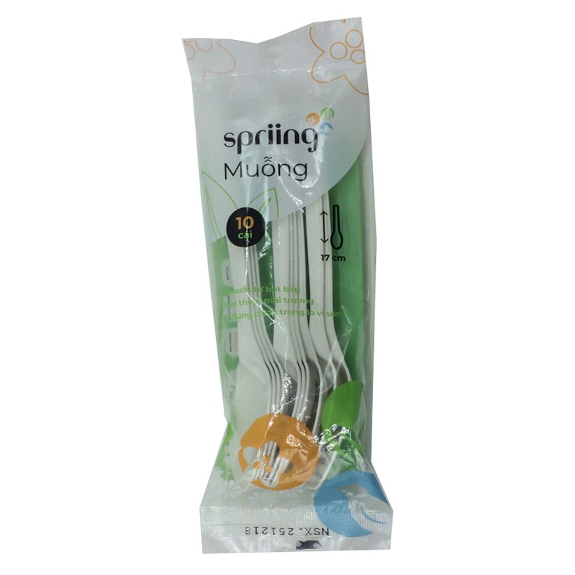 Spriing lốc 10 muỗng nhựa dùng 1 lần