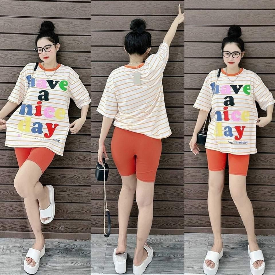 SET BỘ NGỐ MẶC NHÀ THUN GÂN CO GIẢN 4 CHIỀU