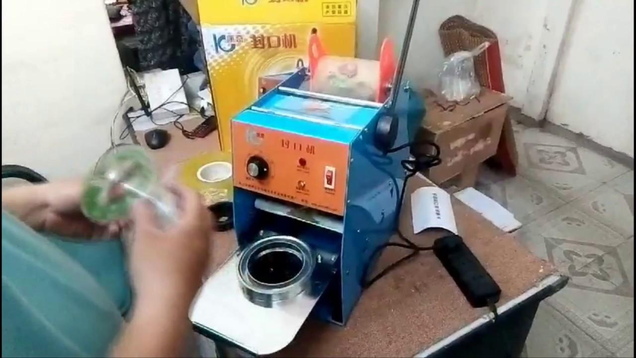 Máy Dập Miệng Ly IC-25, Dùng Cho Ly, Cốc Từ 500ml + 2 Cuộn Màng 2kg