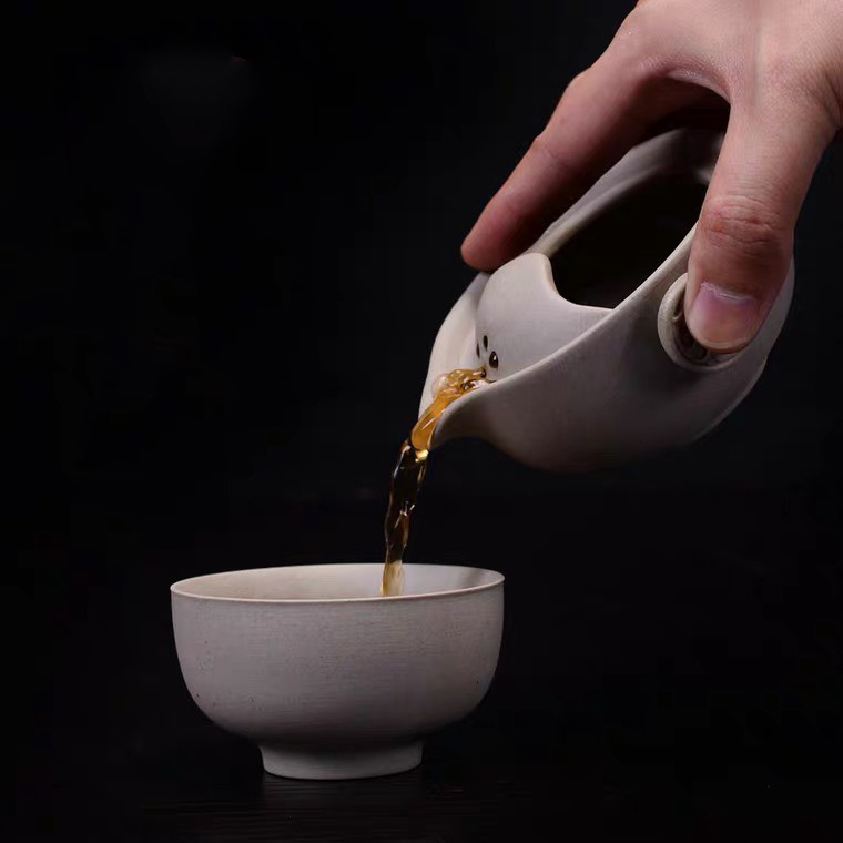 Bộ ấm trà Độc Ẩm gốm sứ tử sa màu đá cao cấp