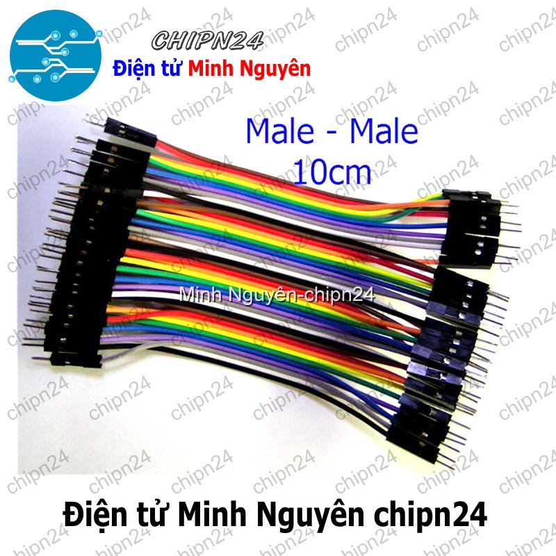 [20 sợi] (P67) Dây Cắm Test Board 10cm Đực-Đực - HH001419