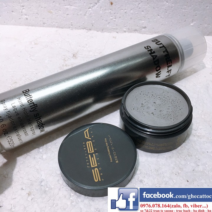 COMBO SÁP VUỐT TÓC NAM SEBA VÀ GÔM XỊT TÓC BUTTERFLY 320ml - Gôm butter