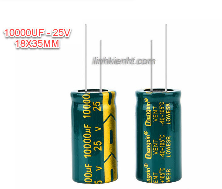 Linh kiện 2 cái tụ hóa 10000uf 25v 18x35mm
