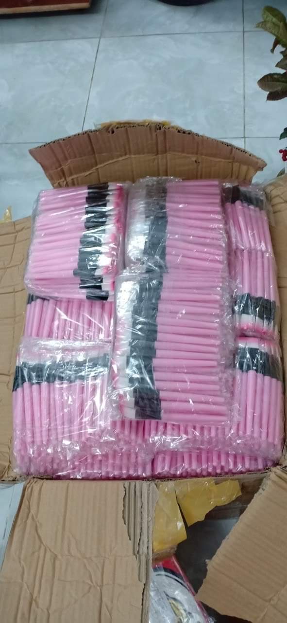 COMBO 100 CÂY CỌ QUÉT MẶT NẠ CÁN HỒNG