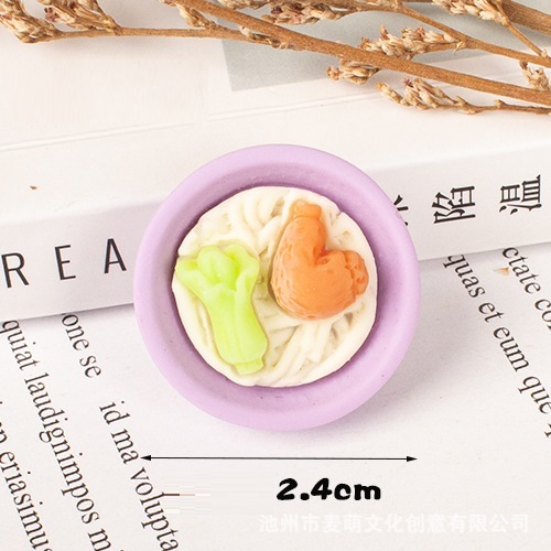 Mô hình đĩa thức ăn mì gà cá trang trí nhà búp bê [1 cái]