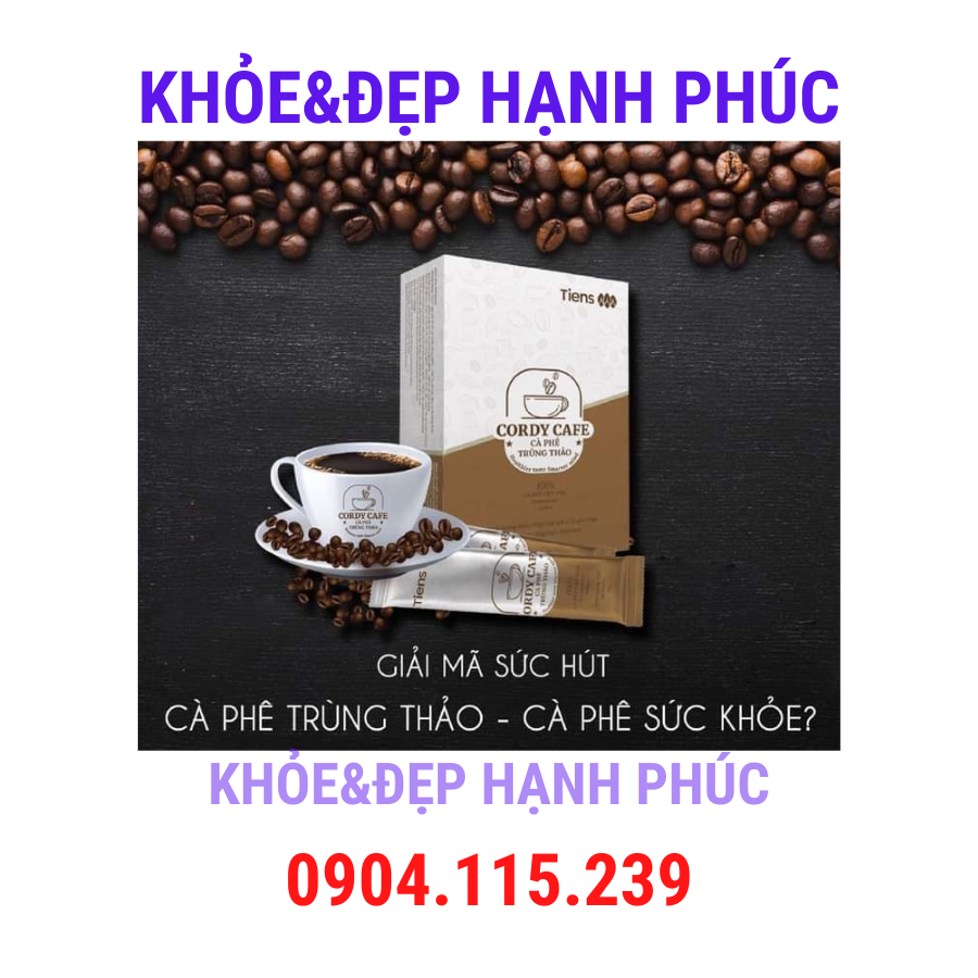 Cà phê Trùng thảo (Cordy Cafe) Thiên sư – 12 gói/hộp