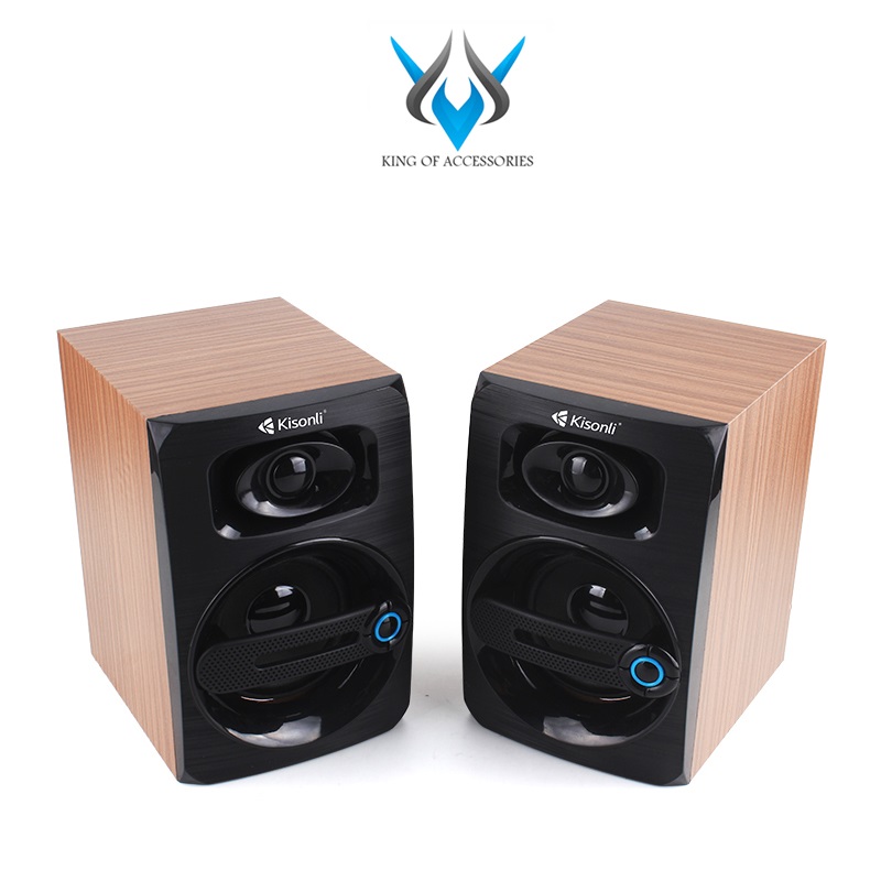 Loa vi tính 2.0 kisonli t-010 loa giả gỗ cực đẹp